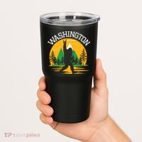 Washington Us State Bigfoot Sasquatch Tumbler thumb 2