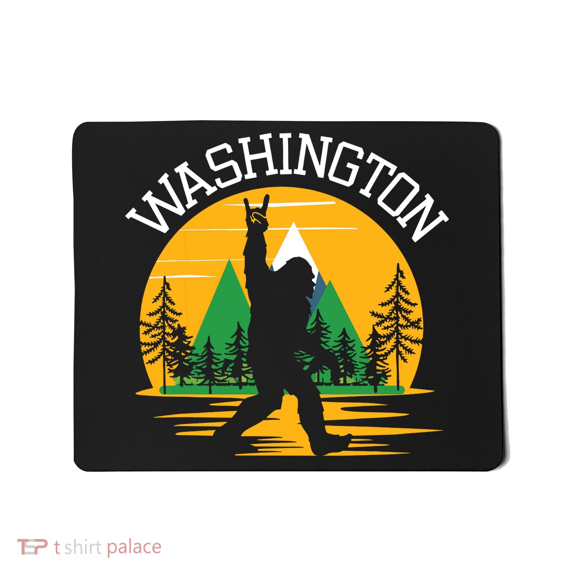 Washington Us State Bigfoot Sasquatch Mousepad