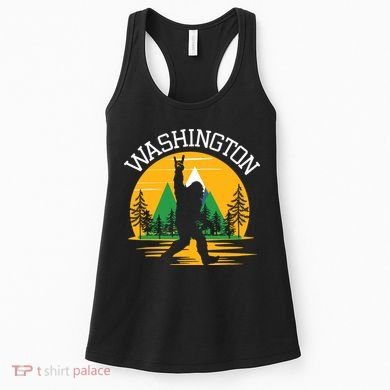 Washington Us State Bigfoot Sasquatch Women's Tank Top