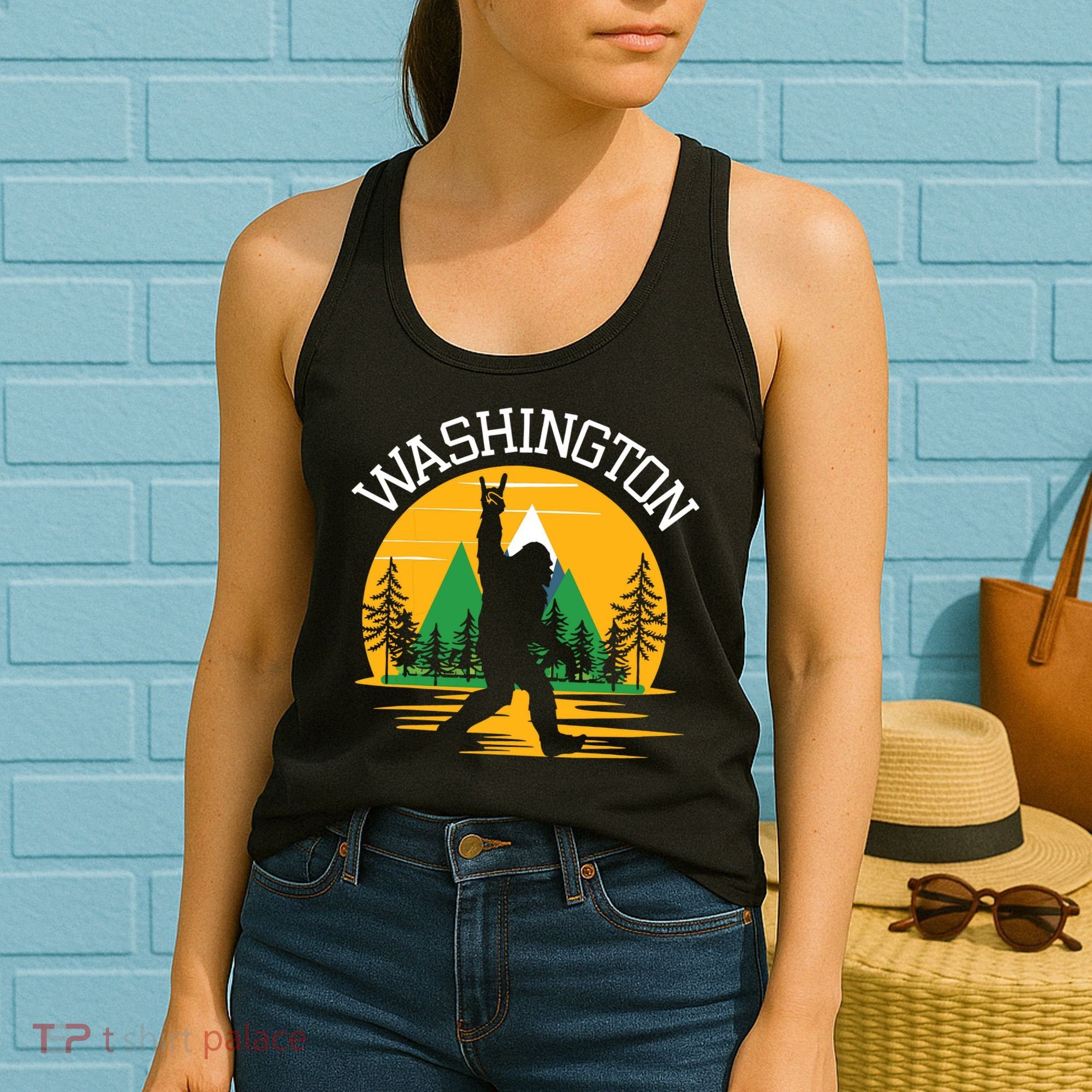 Washington Us State Bigfoot Sasquatch Women's Tank Top
