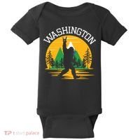 Washington Us State Bigfoot Sasquatch Baby Bodysuit thumb 0