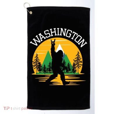 Washington Us State Bigfoot Sasquatch Golf Towel