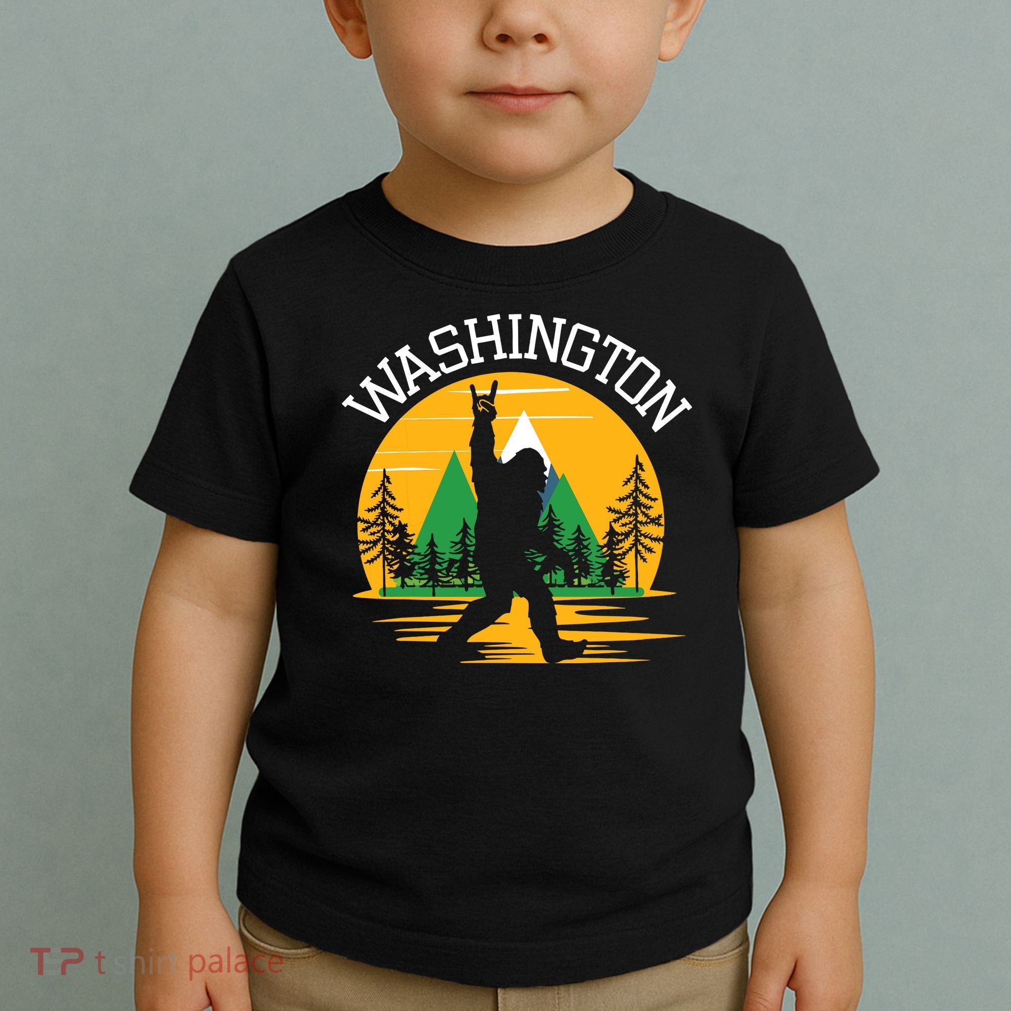 Washington Us State Bigfoot Sasquatch Toddler T-Shirt