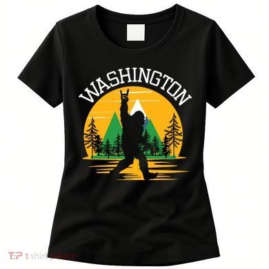Washington Us State Bigfoot Sasquatch Women's T-Shirt