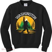 Washington Us State Bigfoot Sasquatch Kids Sweatshirt thumb 0