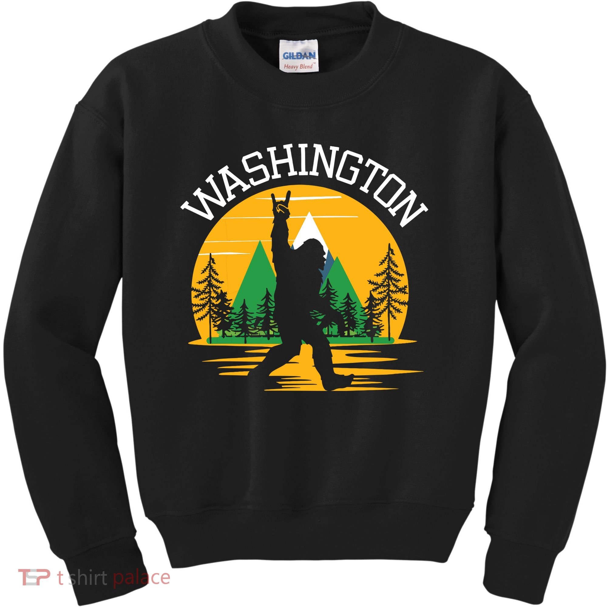 Washington Us State Bigfoot Sasquatch Kids Sweatshirt