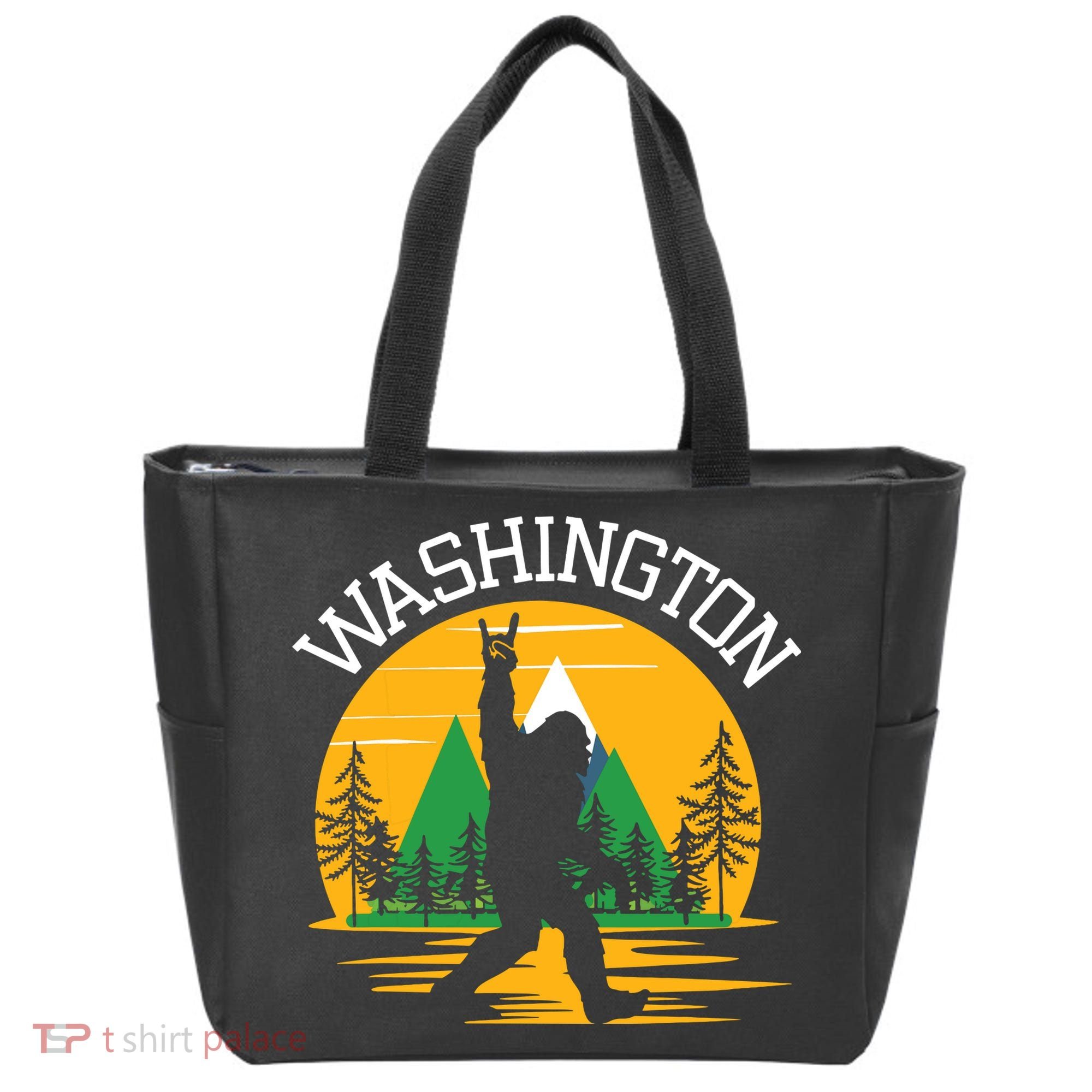 Washington Us State Bigfoot Sasquatch Tote Bag