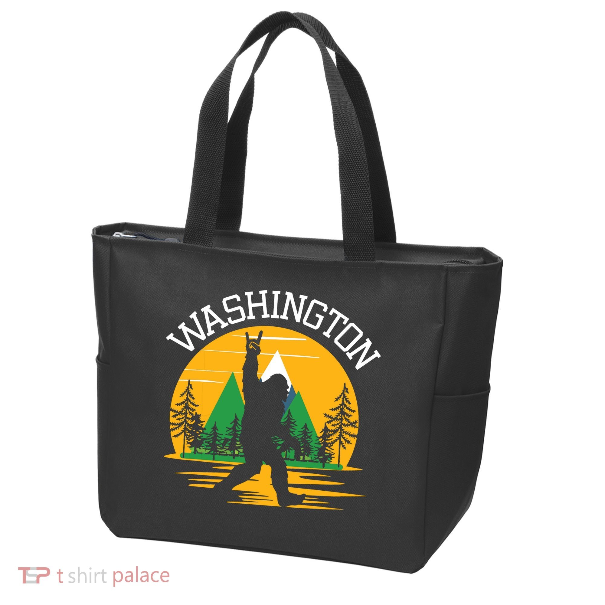 Washington Us State Bigfoot Sasquatch Tote Bag