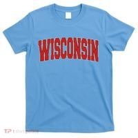 Wisconsin Usa State Wi Varsity Style Vintage Sports Cool Gift T-Shirt thumb 0