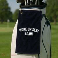 Woke Up Sexy Again | Funny Humorous Saying Golf Towel thumb 2