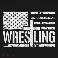 Wrestling Usa Us Flag Patriotic Cross Christ Women's Hoodie thumb 2
