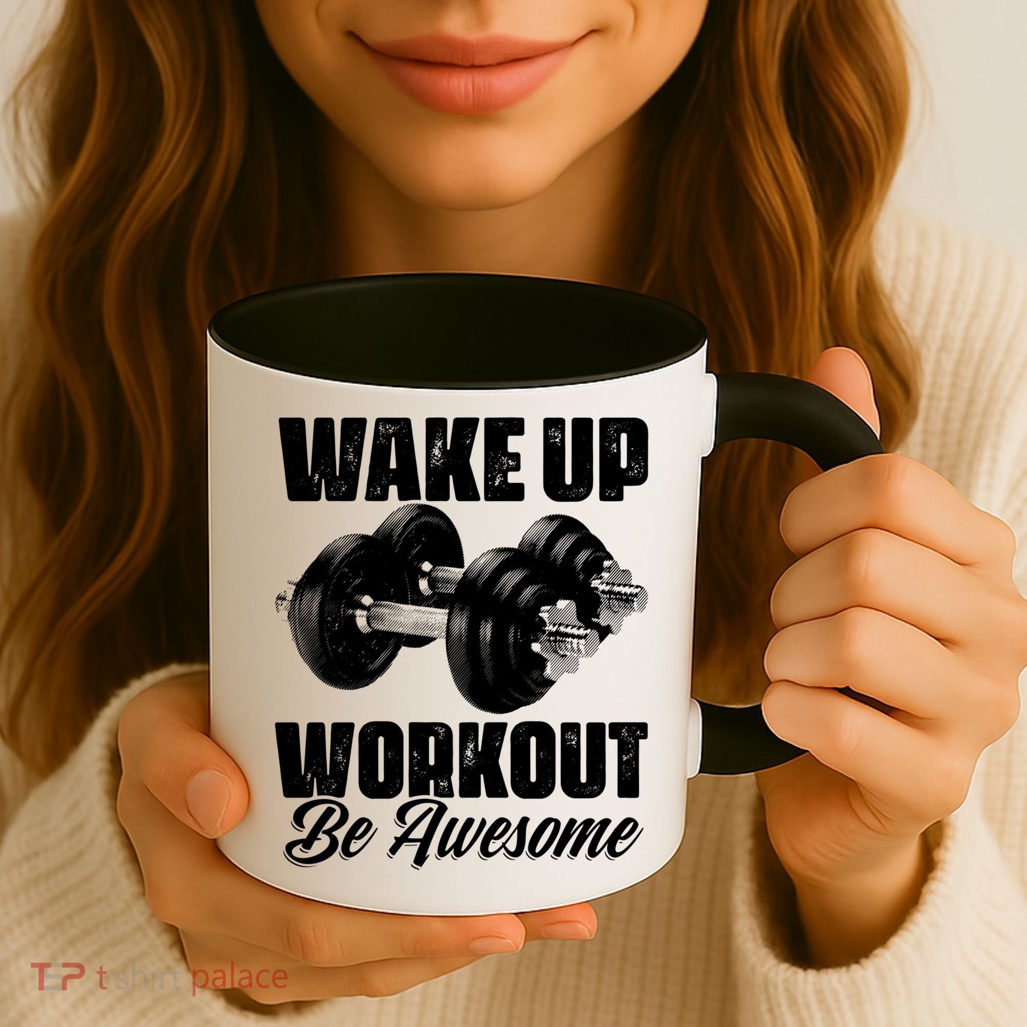 Wake Up Workout Be Awesome Exercise Fitness Workout Gift Coffee Mug