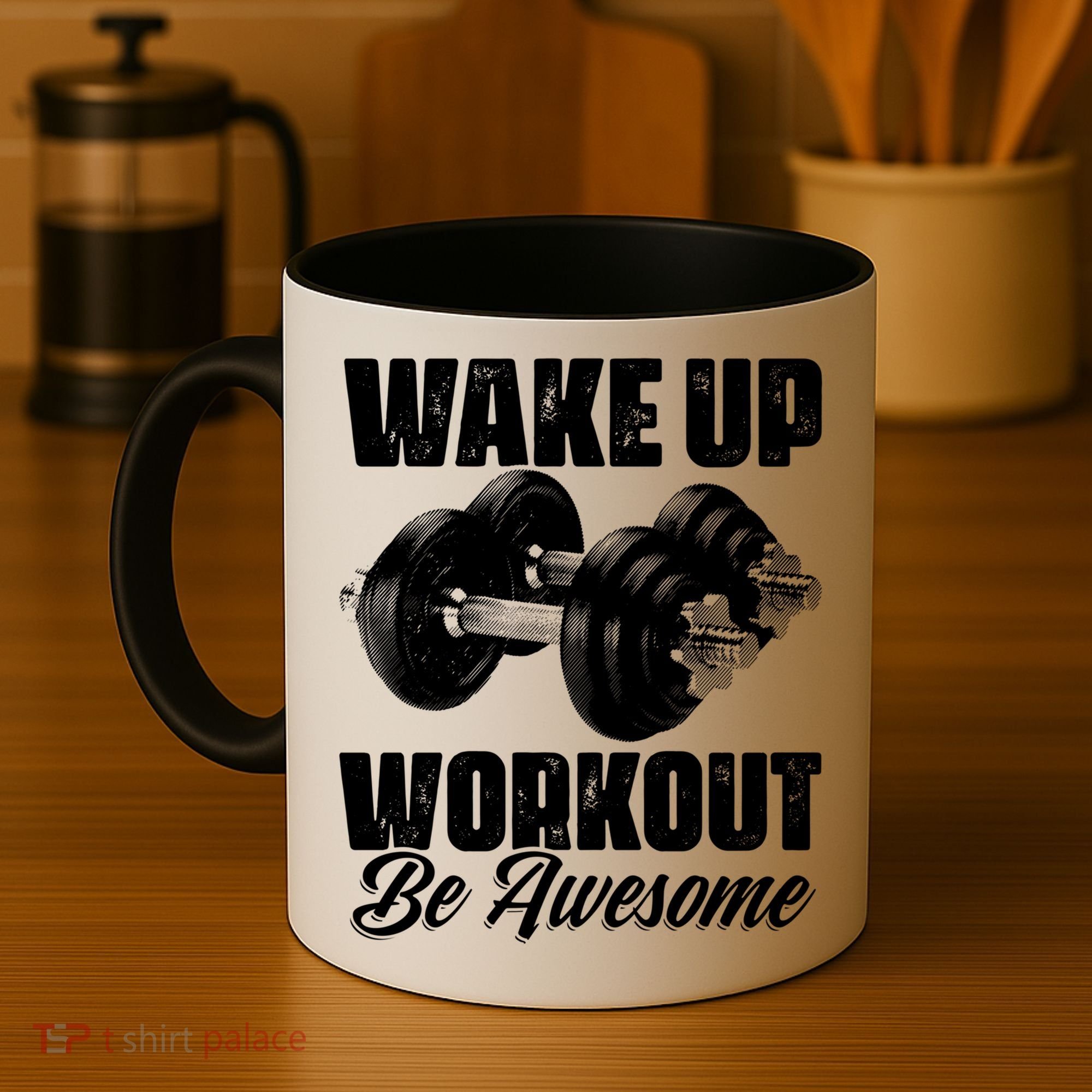 Wake Up Workout Be Awesome Exercise Fitness Workout Gift Coffee Mug