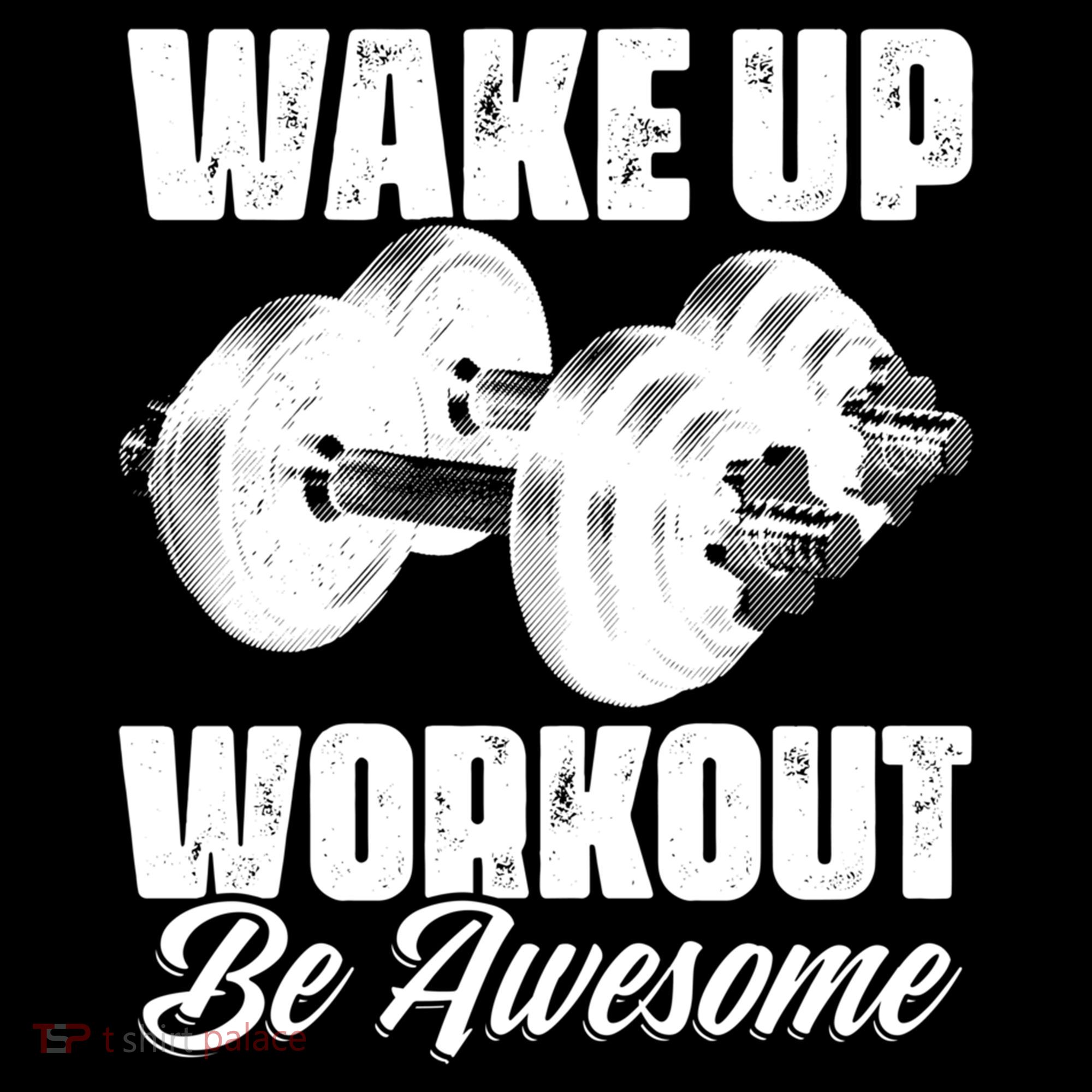 Wake Up Workout Be Awesome Exercise Fitness Workout Gift Women's Hoodie