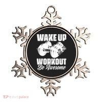 Wake Up Workout Be Awesome Exercise Fitness Workout Gift Ornament thumb 0