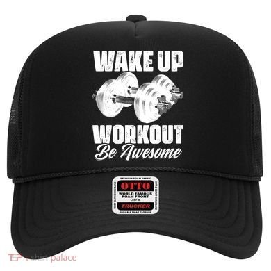 Wake Up Workout Be Awesome Exercise Fitness Workout Gift Hat