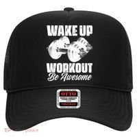 Wake Up Workout Be Awesome Exercise Fitness Workout Gift Hat thumb 0