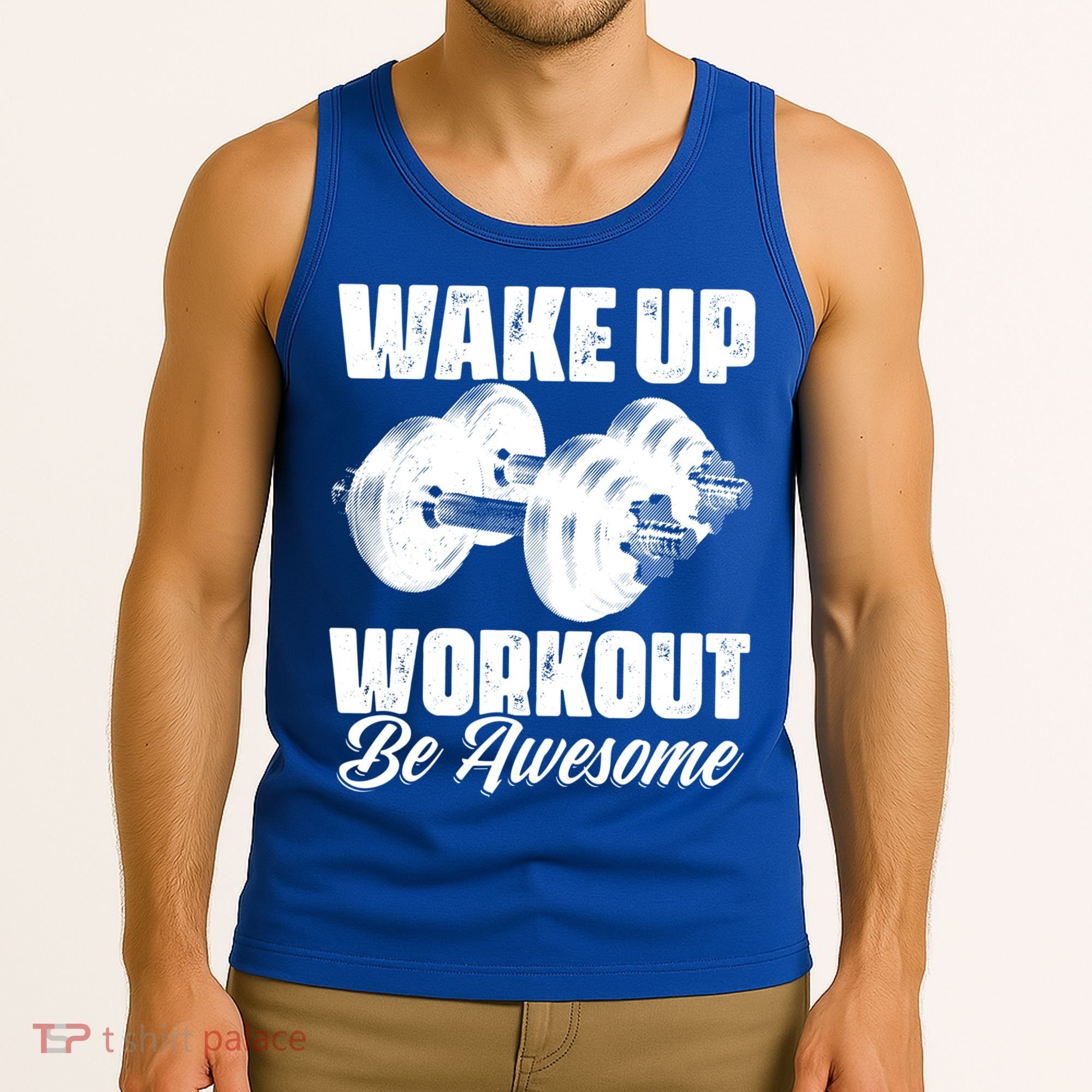 Wake Up Workout Be Awesome Exercise Fitness Workout Gift Tank Top