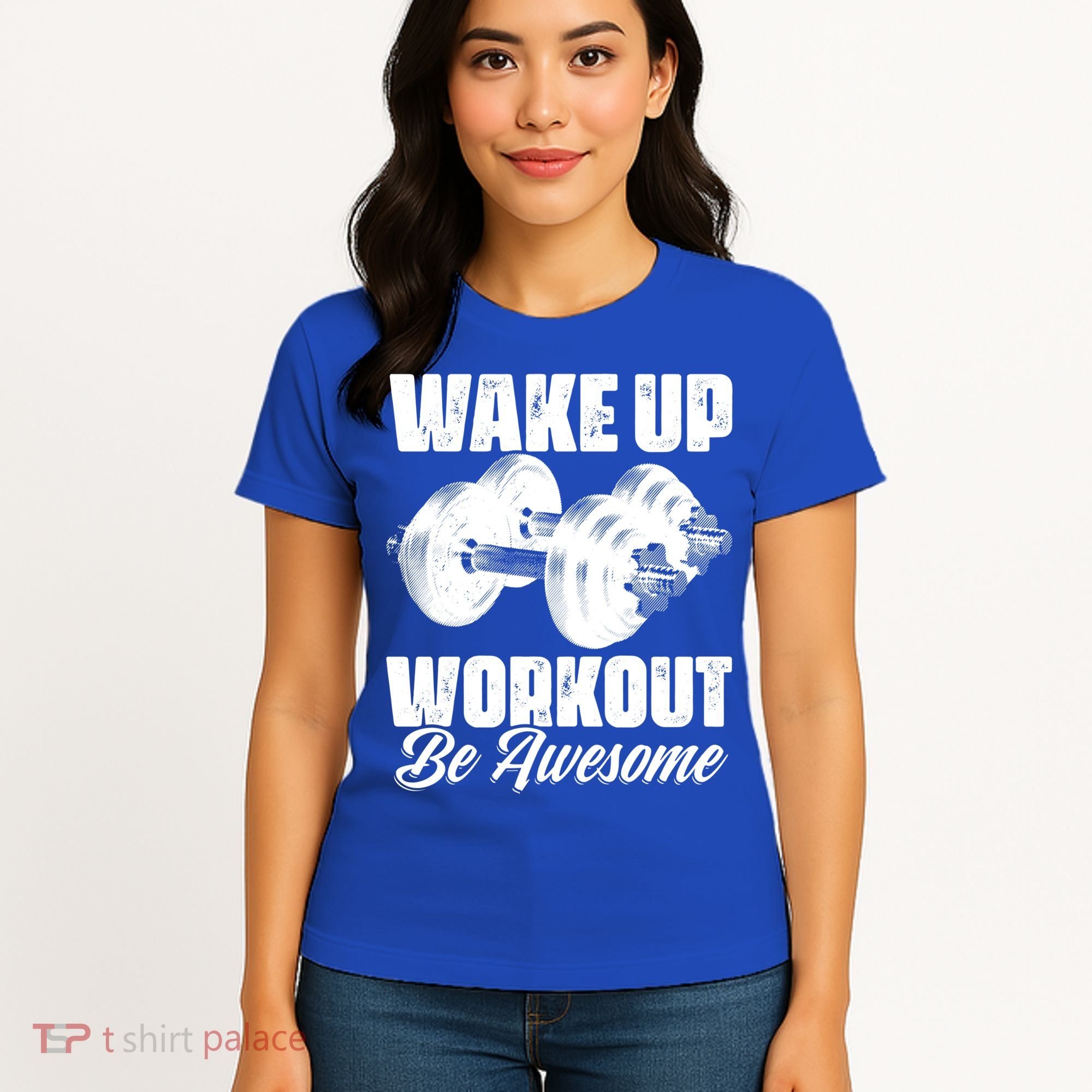 Wake Up Workout Be Awesome Exercise Fitness Workout Gift Women's T-Shirt