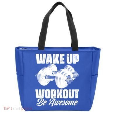 Wake Up Workout Be Awesome Exercise Fitness Workout Gift Tote Bag