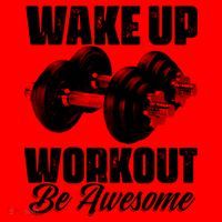 Wake Up Workout Be Awesome Exercise Fitness Workout Gift Santa Hat thumb 1