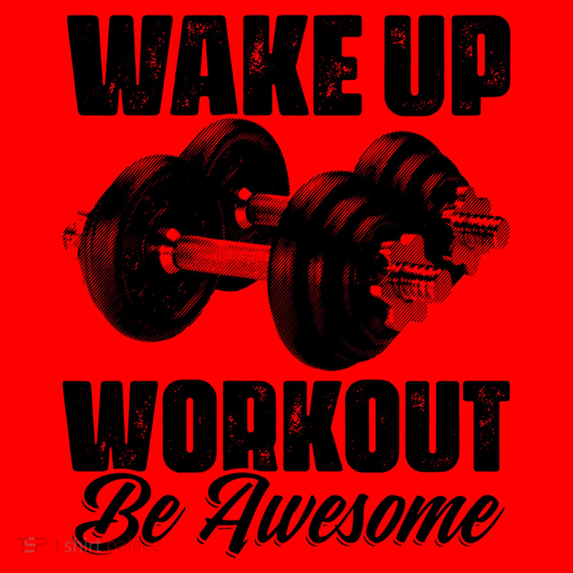 Wake Up Workout Be Awesome Exercise Fitness Workout Gift Santa Hat