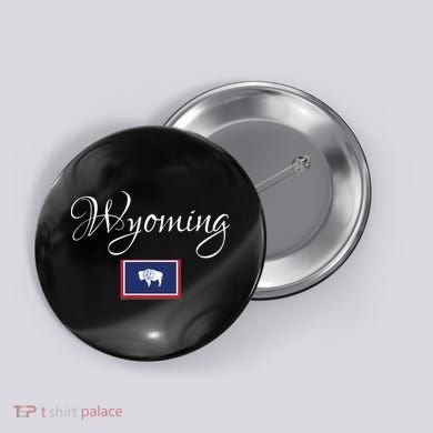 Wyoming Usa Button