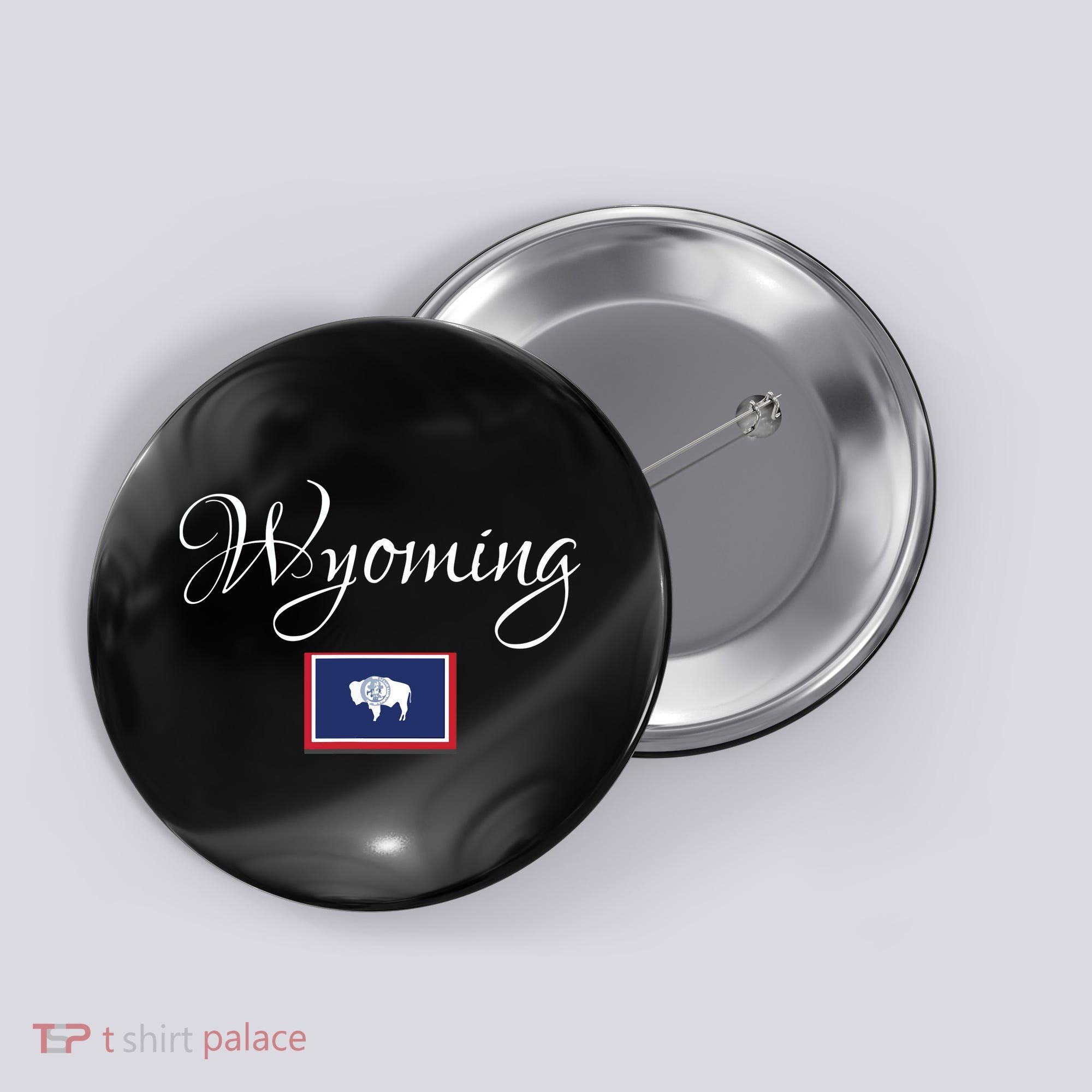 Wyoming Usa Button