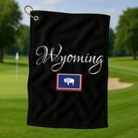 Wyoming Usa Golf Towel thumb 1