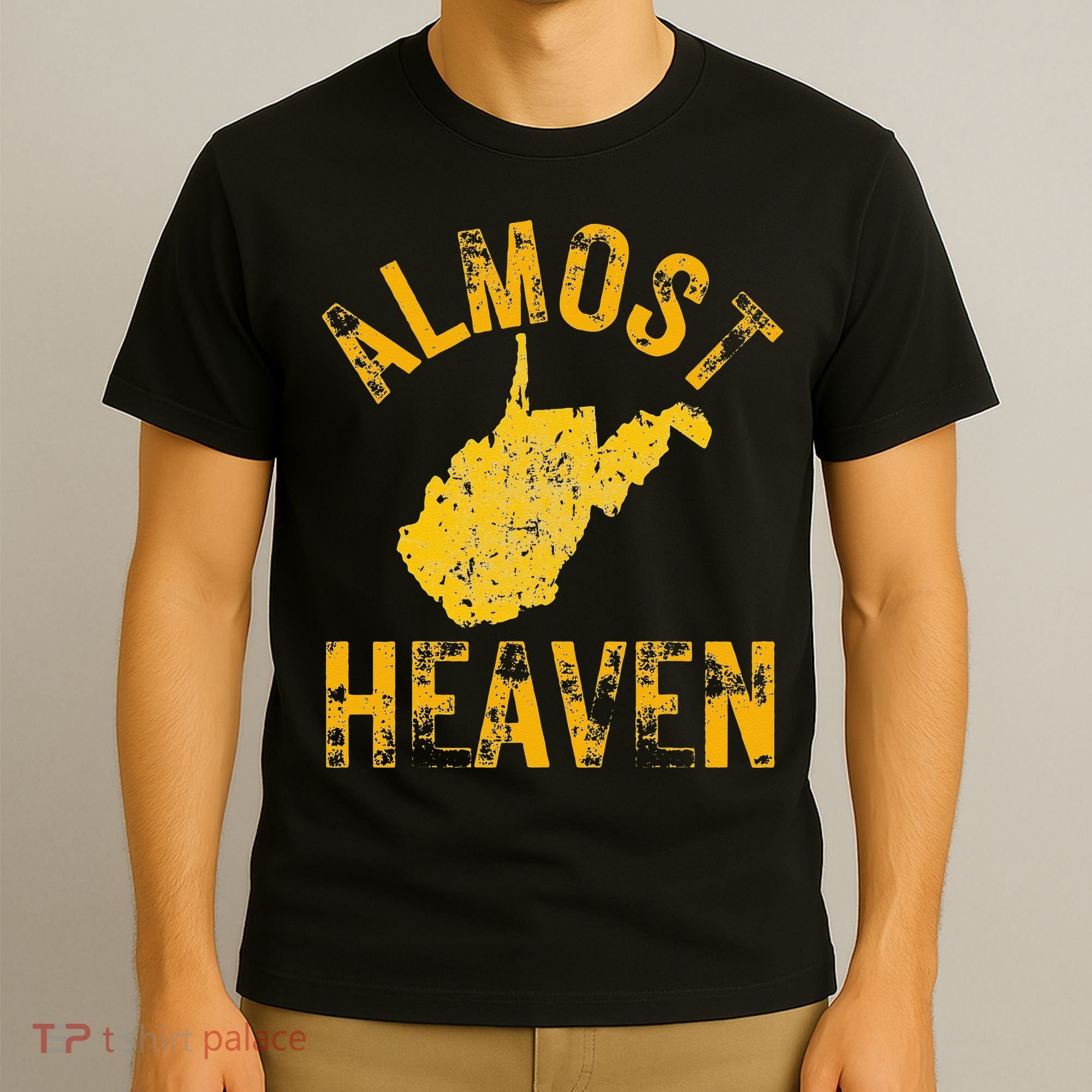 West Virginia Almost Heaven WV Map Home 304 Vintage T-Shirt