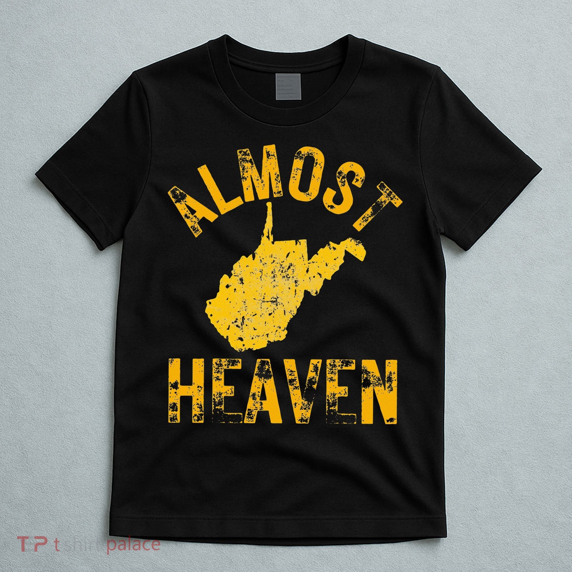 West Virginia Almost Heaven WV Map Home 304 Vintage T-Shirt