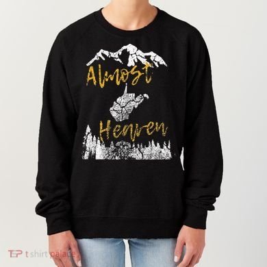 West Virginia Almost Heaven State Map WV Bear Mountains Home Women's Sweatshirt