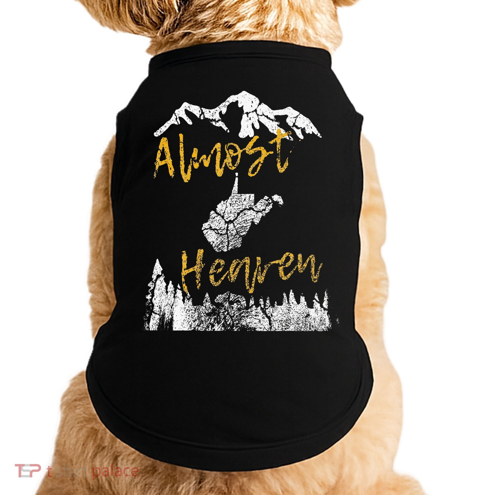 West Virginia Almost Heaven State Map WV Bear Mountains Home Doggie Tank