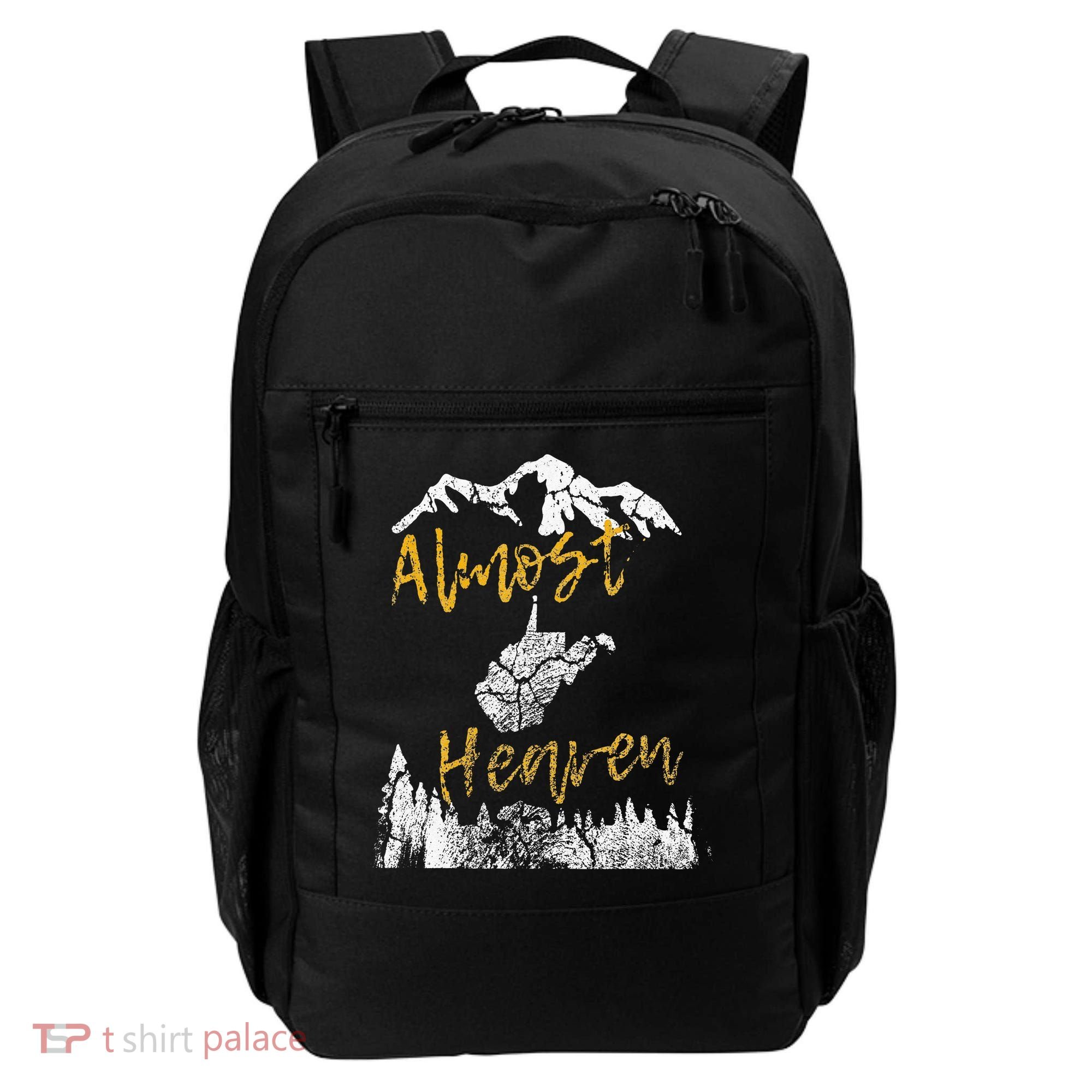 West Virginia Almost Heaven State Map WV Bear Mountains Home Backpack