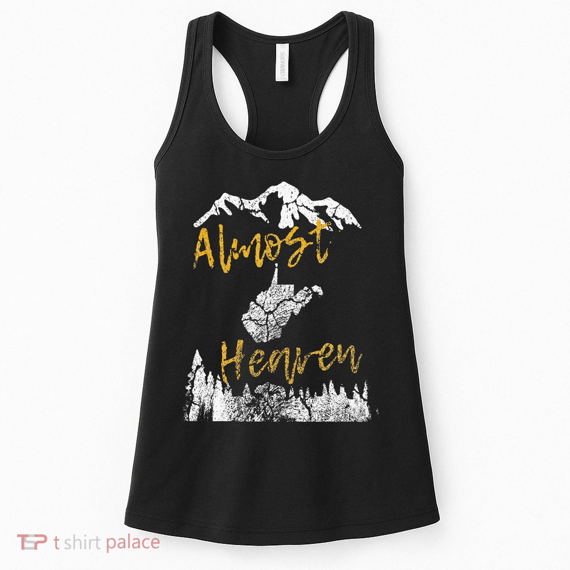 West Virginia Almost Heaven State Map WV Bear Mountains Home Women's Tank Top