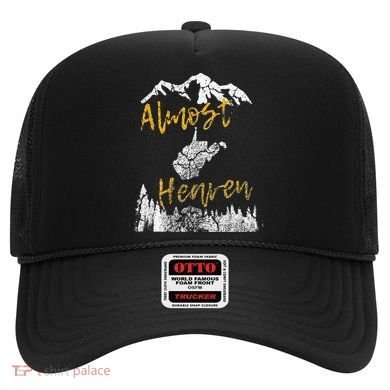 West Virginia Almost Heaven State Map WV Bear Mountains Home Hat