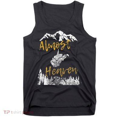 West Virginia Almost Heaven State Map WV Bear Mountains Home Tank Top