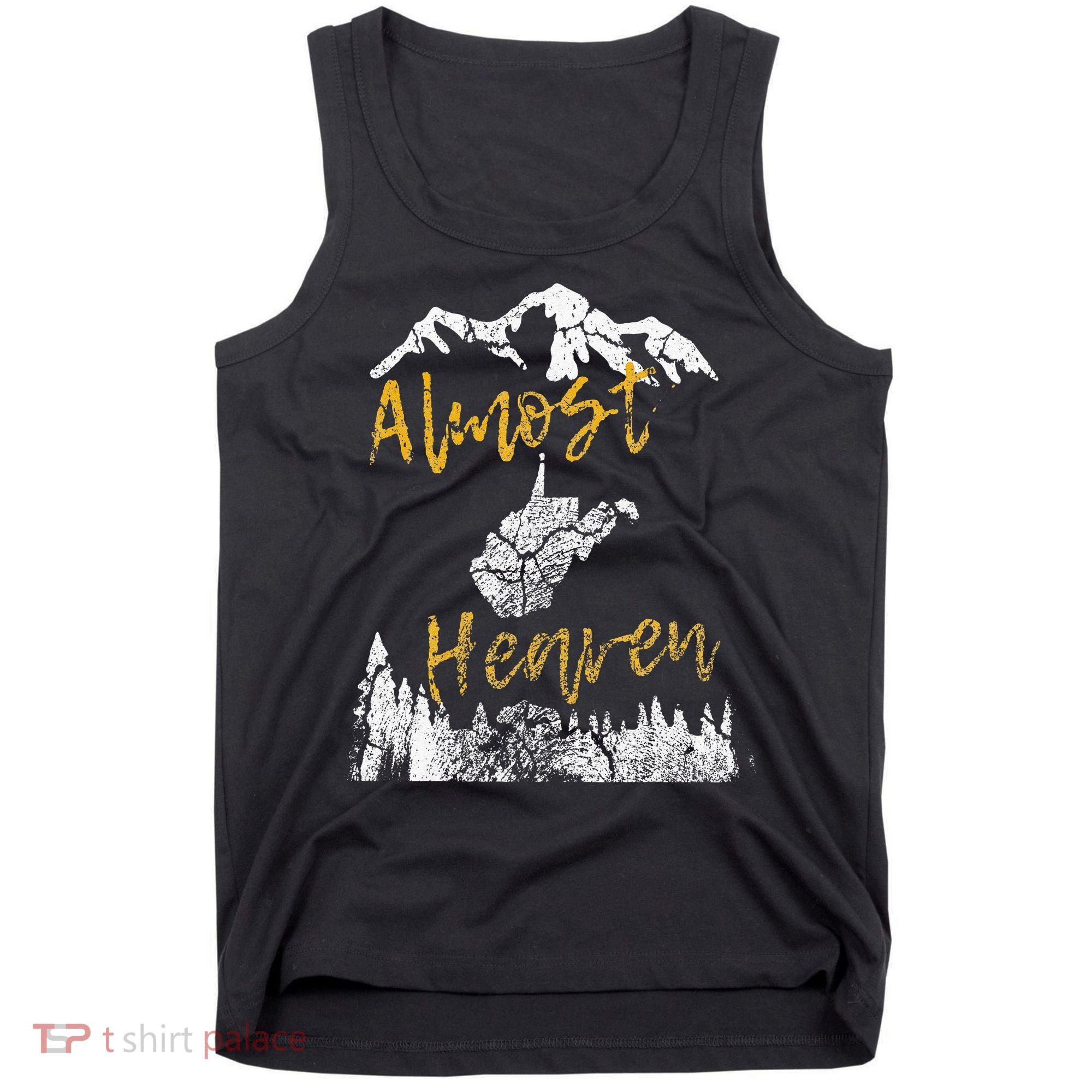 West Virginia Almost Heaven State Map WV Bear Mountains Home Tank Top