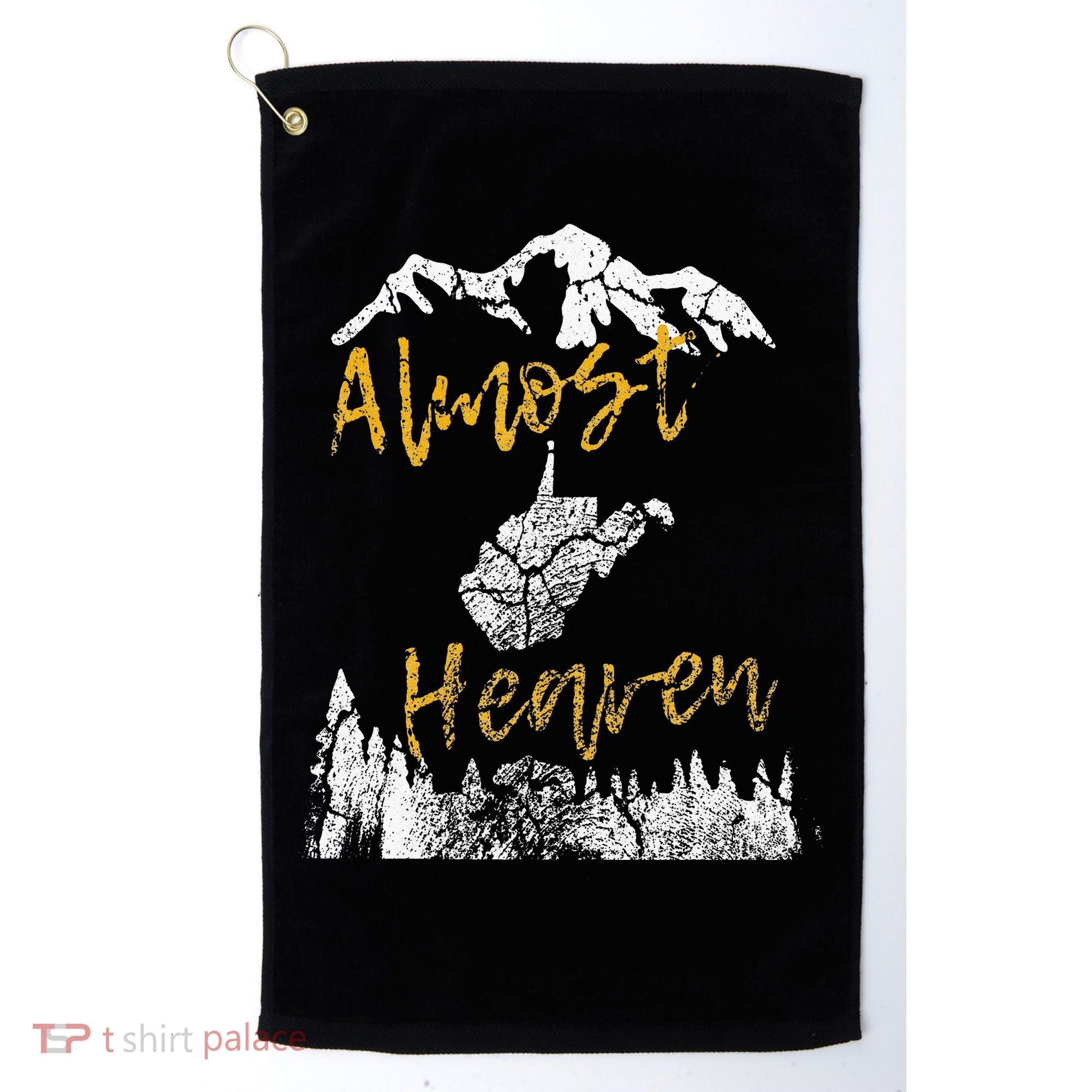 West Virginia Almost Heaven State Map WV Bear Mountains Home Golf Towel