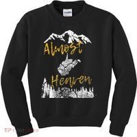 West Virginia Almost Heaven State Map WV Bear Mountains Home Kids Sweatshirt thumb 0