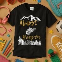 West Virginia Almost Heaven State Map WV Bear Mountains Home Kids T-Shirt thumb 3