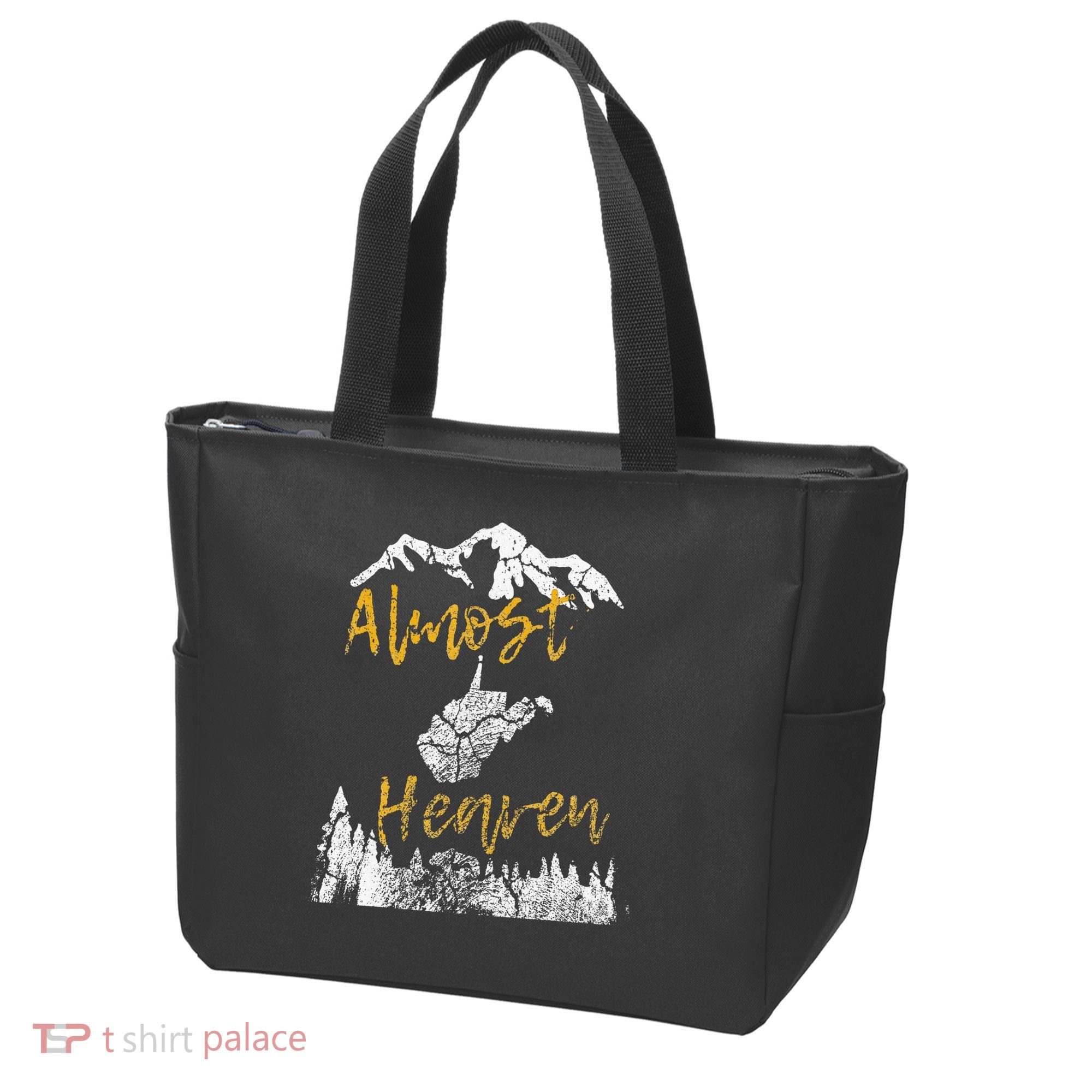West Virginia Almost Heaven State Map WV Bear Mountains Home Tote Bag