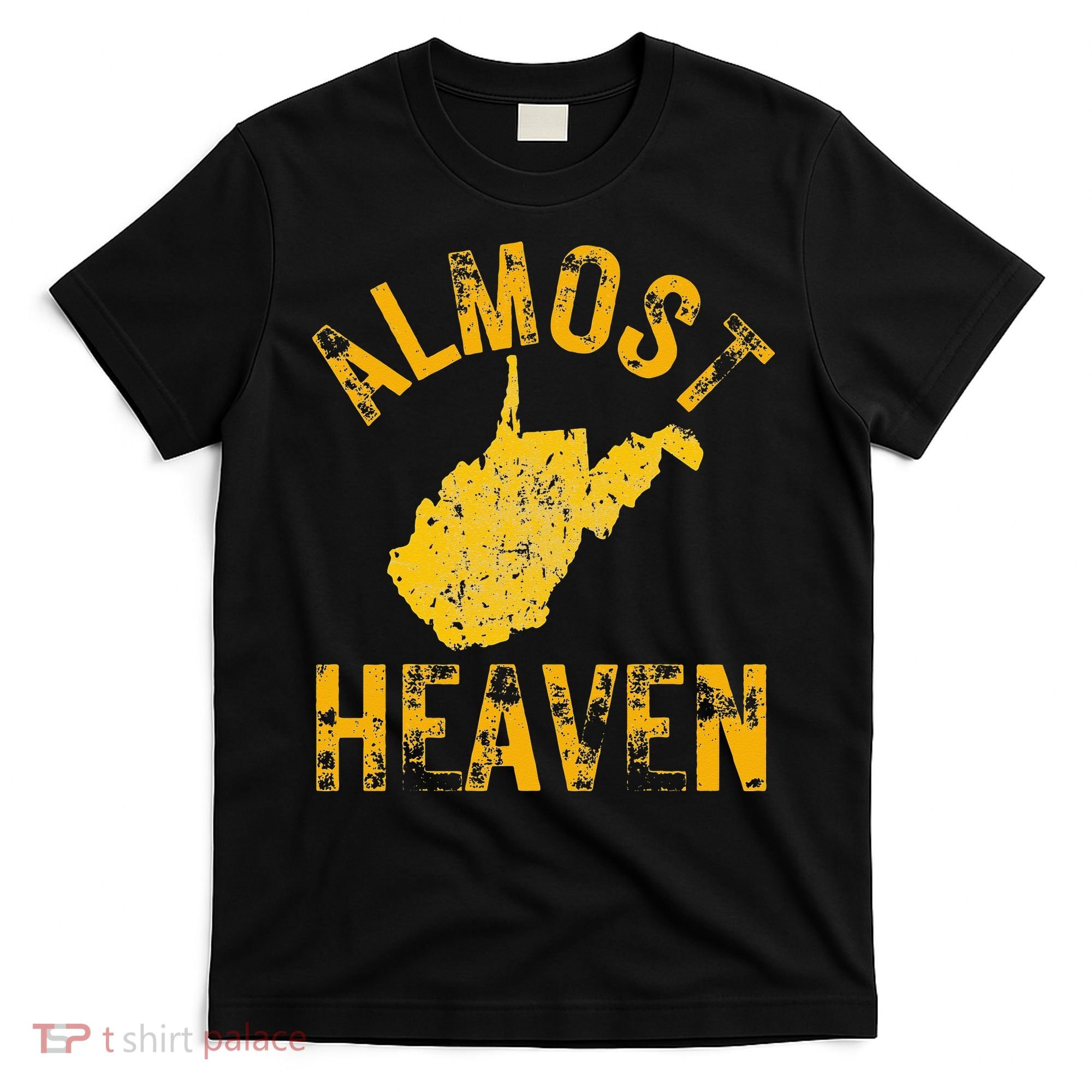 West Virginia Almost Heaven WV Map Home 304 Vintage T-Shirt