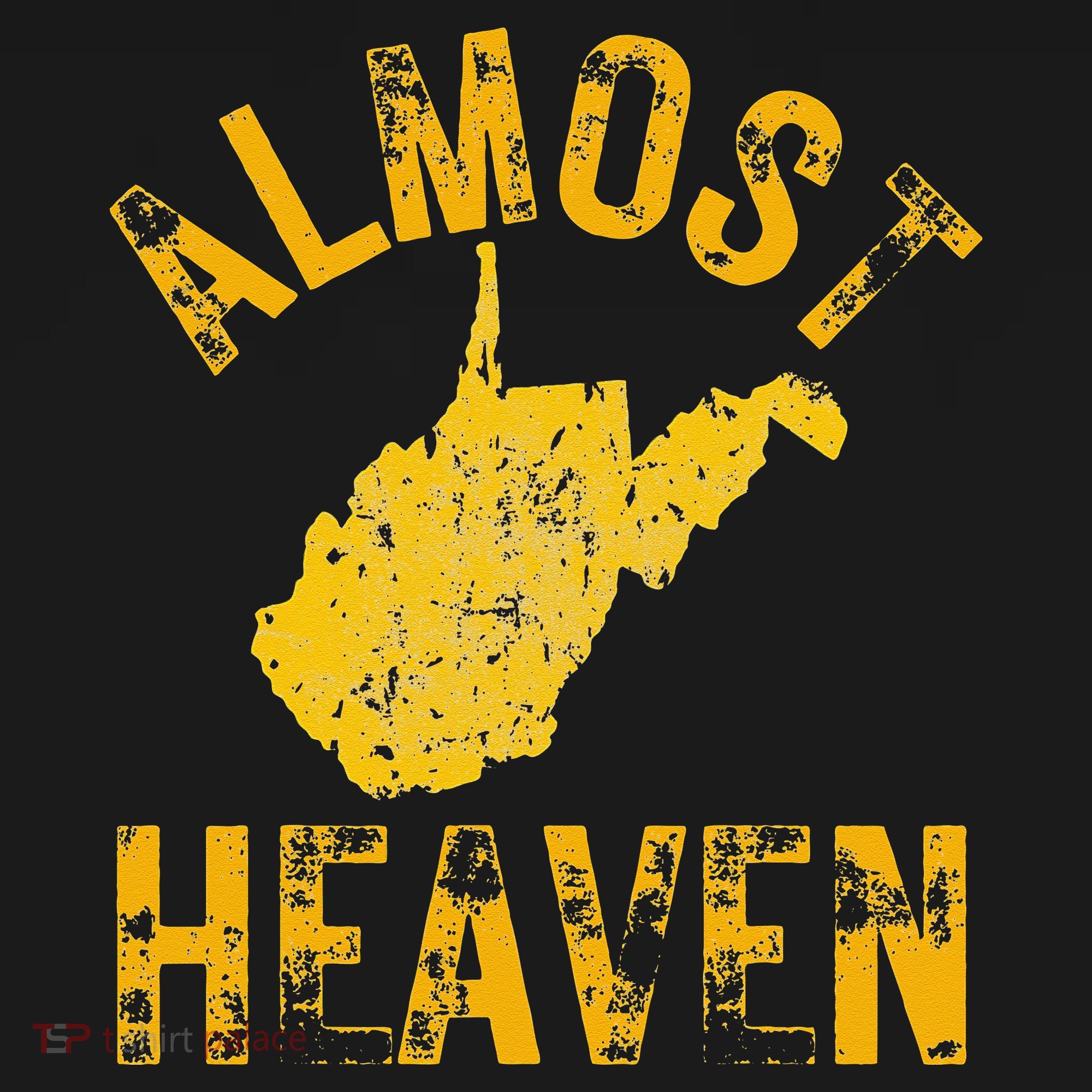 West Virginia Almost Heaven WV Map Home 304 Vintage T-Shirt