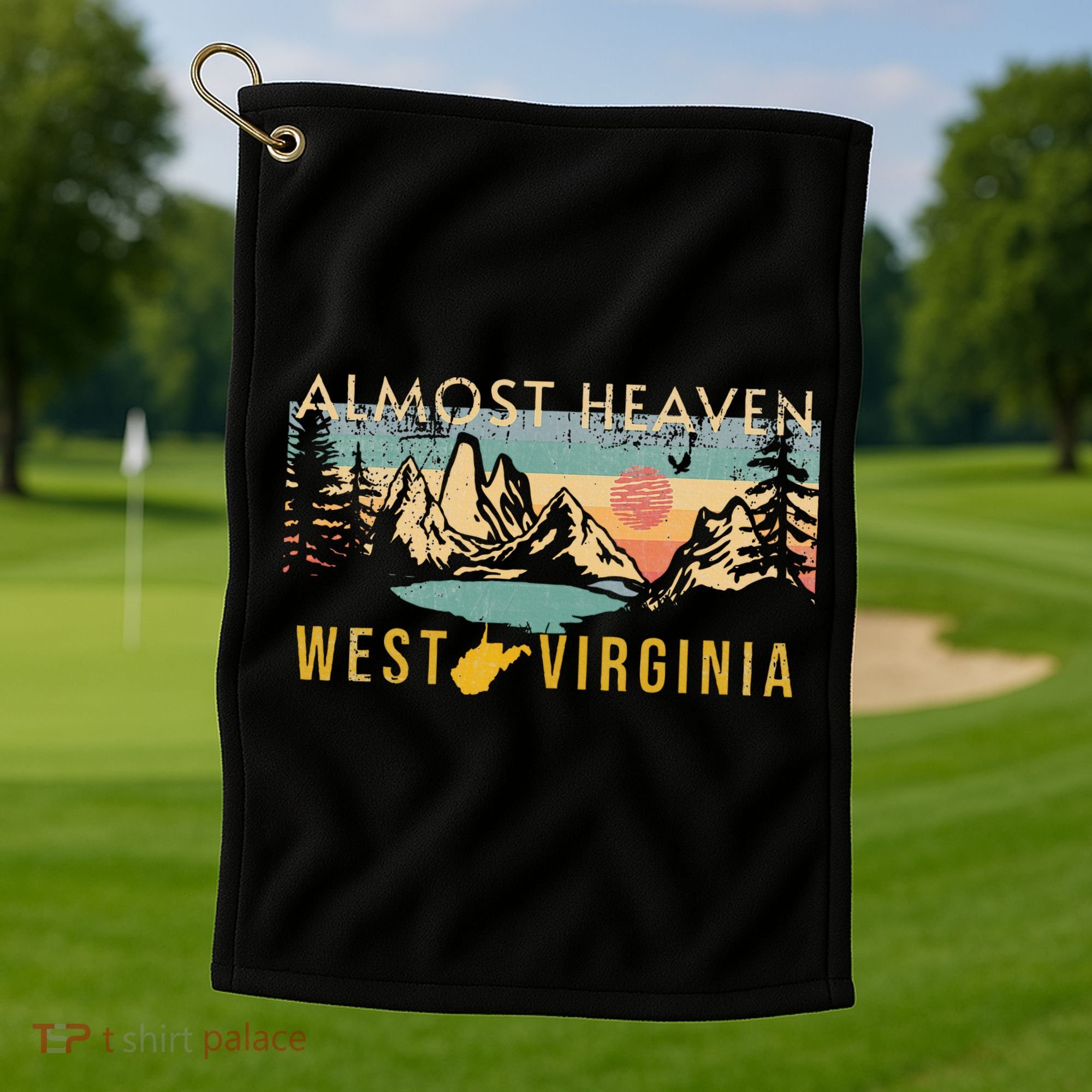 West Virginia Almost Heaven Golf Towel