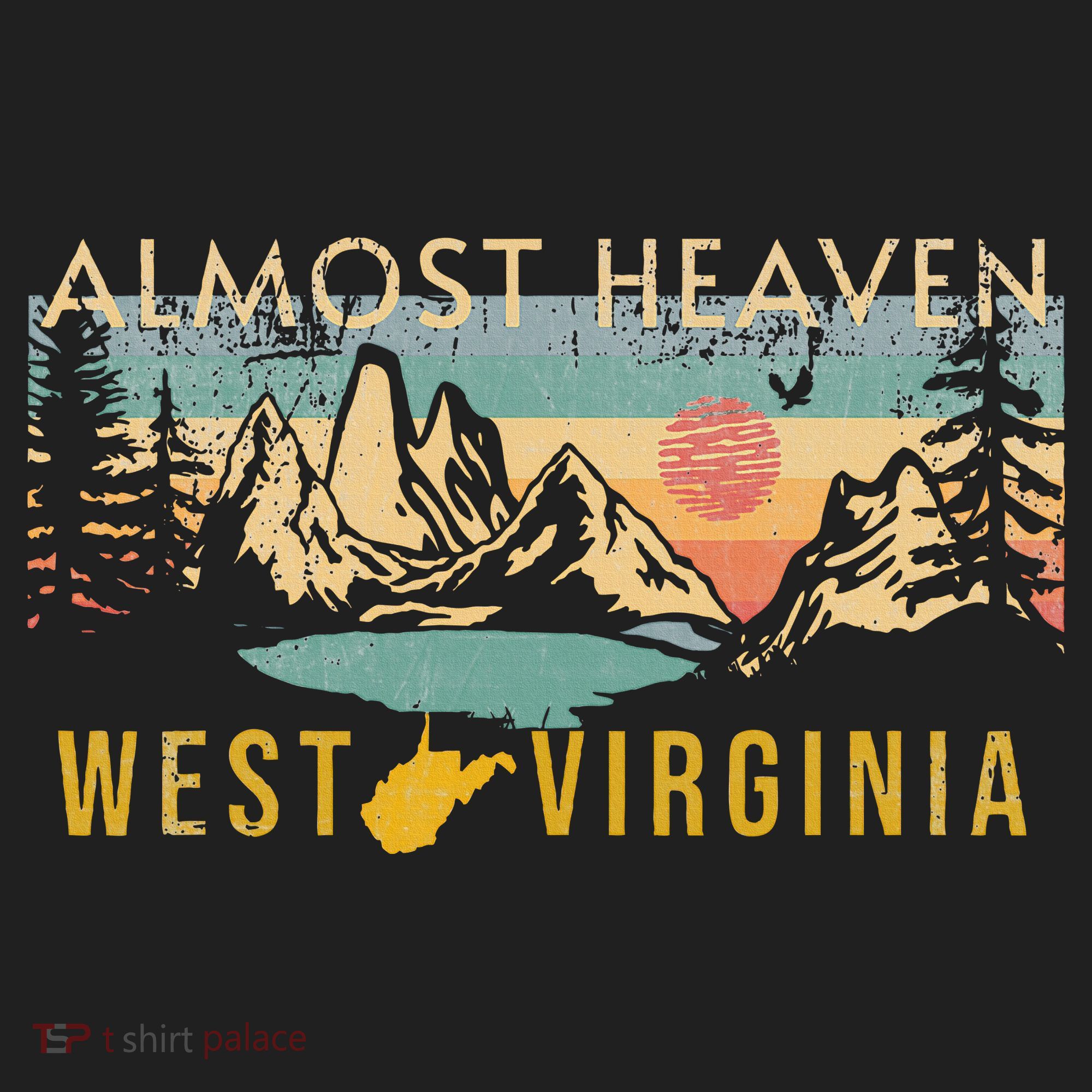 West Virginia Almost Heaven Golf Towel