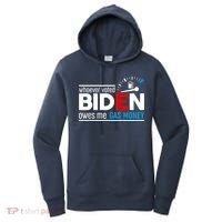 Whoever Voted Biden Owes Me Gas Money Women's Hoodie thumb 0