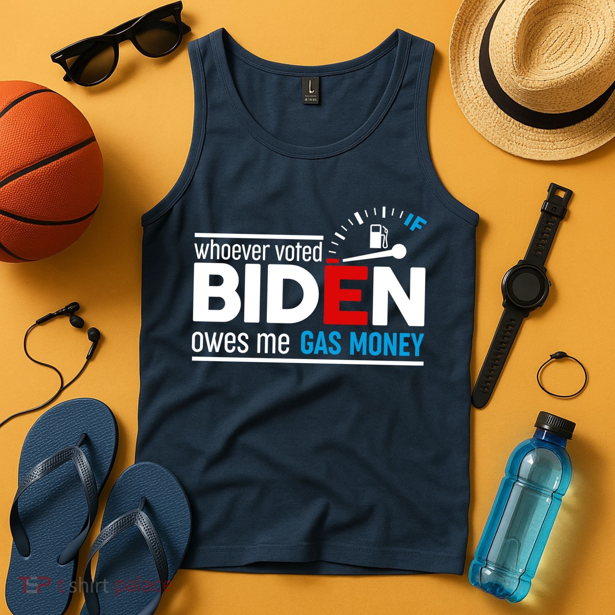 Whoever Voted Biden Owes Me Gas Money Tank Top
