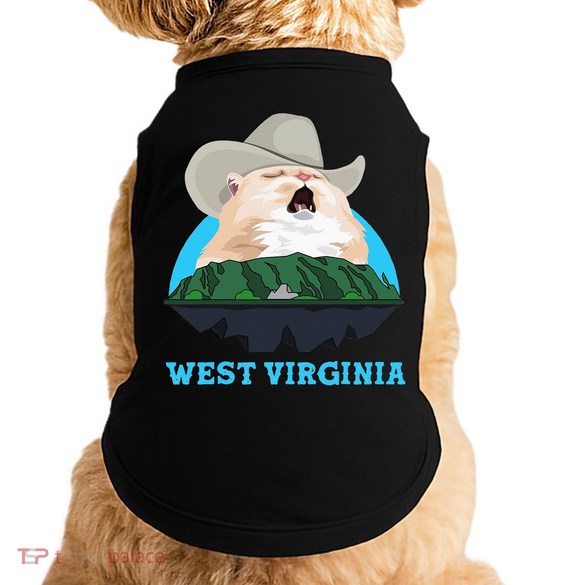 West Virginia Cowboy Cat Singing Meme Meowdy Doggie Tank