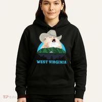 West Virginia Cowboy Cat Singing Meme Meowdy Hoodie thumb 5